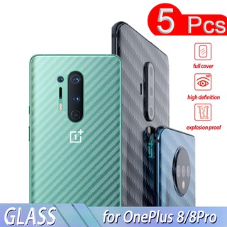 ฟิล์มใส ลายเคฟล่า สําหรับโทรศัพท์มือถือ Oneplus 8 8t 7 7t Pro 6 6t Nord N10 5 ชิ้น