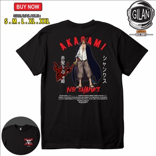 เสื้อยืด ลายการ์ตูนอนิเมะ ONE PIECE HAIR AKAGAMI SHANKS V2 สีแดง