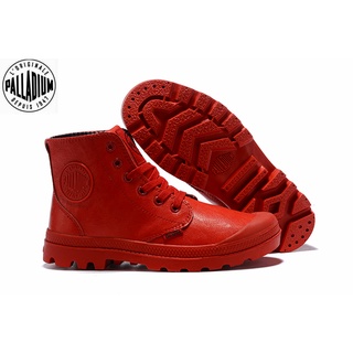 100%Original PALLADIUM Red Martin Boots Mens and womens Leather shoes 35-45