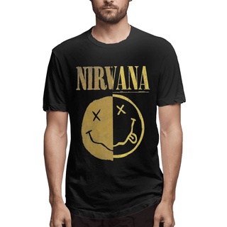 พร้อมส่ง เสื้อยืดคอกลม ผ้าฝ้ายแท้ พิมพ์ลาย Nirvana Band Split Smiley Clic ของขวัญฮาโลวีน FCcojj57KFdahc69S-5XL