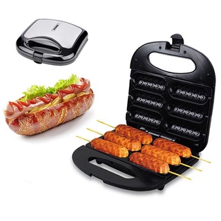 เครื่องทำวาฟเฟิลฮอทดอก เครื่องทำวาฟเฟิล  ไฟฟ้า Hot Dog  กระทะเคลือบ Non-Stick  EU Plug เครื่องวาฟเฟิลไส้กรอก