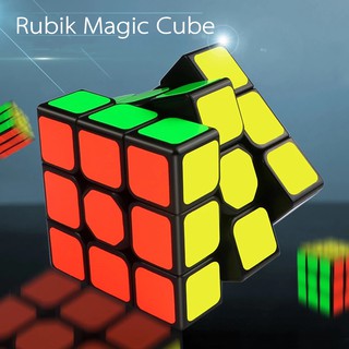 Qiyi Rubik Magic cube 2x2 3x3 4x4 5x5 สติกเกอร์ สีดํา เรียบพิเศษ รูบิค รูบิค ปริศนา เด็ก ของเล่นเพื่อการศึกษา รูบิค รูบิค ลูกบาศก์