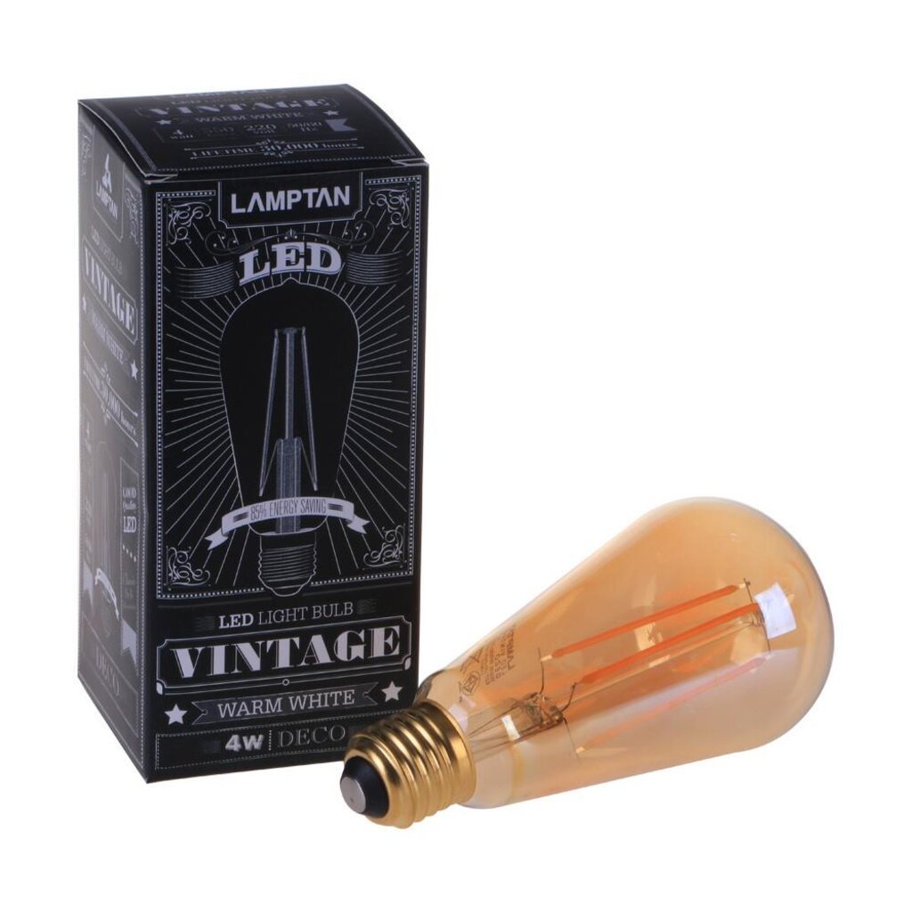 หลอด LED LAMPTAN VINTAGE DECO 4 วัตต์ E27 WARMWHITE