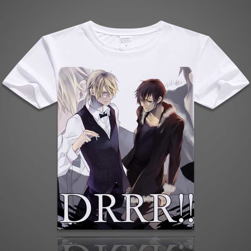 Game Durarara 3way standoff DRRR T-shirts Orihara Izaya Cosplay Printed T Shirt Short Sleeve Tees Summer Heiwajima #1