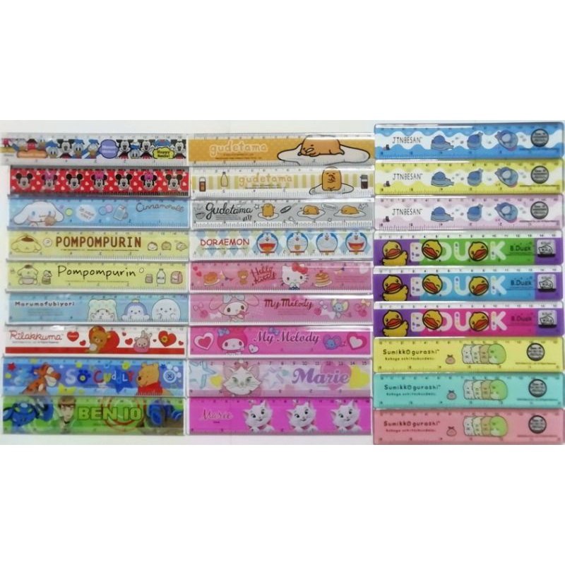 ไม้บรรทัดลายการ์ตูน 6″ (15cm.)