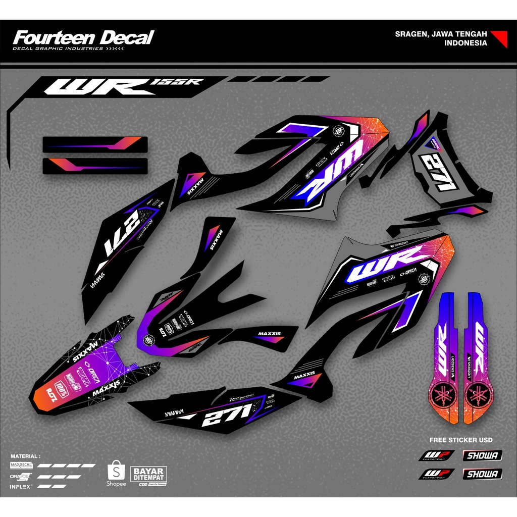 รูปลอก wr 155 - yamaha wr 155 11 สติ๊กเกอร์ DECAL มอเตอร์ไซค์
