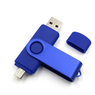 แฟลชไดรฟ์ USB สีฟ้าสำหรับ Android Smart Phone Pen Drive USB