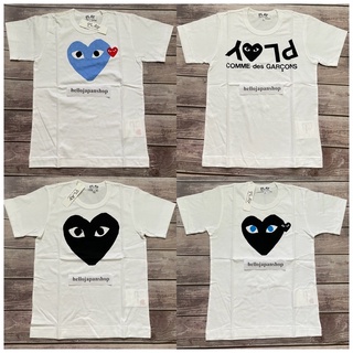 พร้อมส่ง Play Comme des garcons เสื้อกอมของแท้ช็อปญี่ปุ่น100% white ขาวใจฟ้า//playหัวกลับ//ใจดำตาฟ้า//ใจดำตาดำ