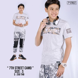 7th street เสื้อยืดวัยทีน รุ่น 7th street Camo