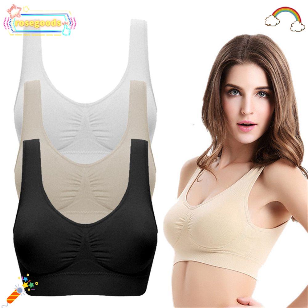 Women Soft Comfy Seamless Sport Bra Crop Top Super Stretch Vest Support 8 colors 