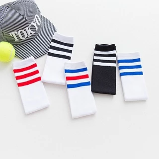 ถุงเท้าแบบยาวสำหรับเด็ก กันยุง แนวสปอร์ต สไตล์นักเรียนญี่ปุ่น SOCKS