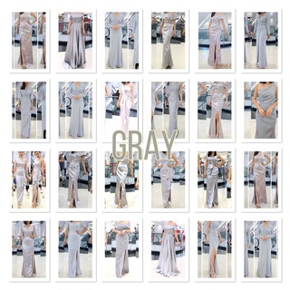 Dress ราตรี เดรสไปงาน เดรสเทา Sise S เดรสสี silver