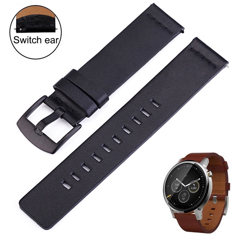 Italy Oil Leather Watchband Quick Release Watch Band Wrist Strap 18/20/22/24mm Smart Watch Strap