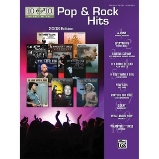 10 for 10 Sheet Music: Pop &amp; Rock Hits 2008 Edition piano-vocal-chords