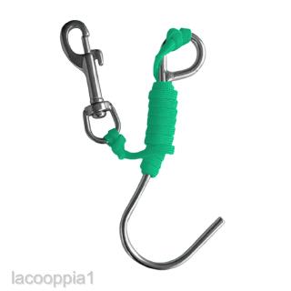 [LACOOPPIA1] Scuba Diving Single Reef  Hook w/ 47" Line &amp; Stainless Steel Bolt Snap