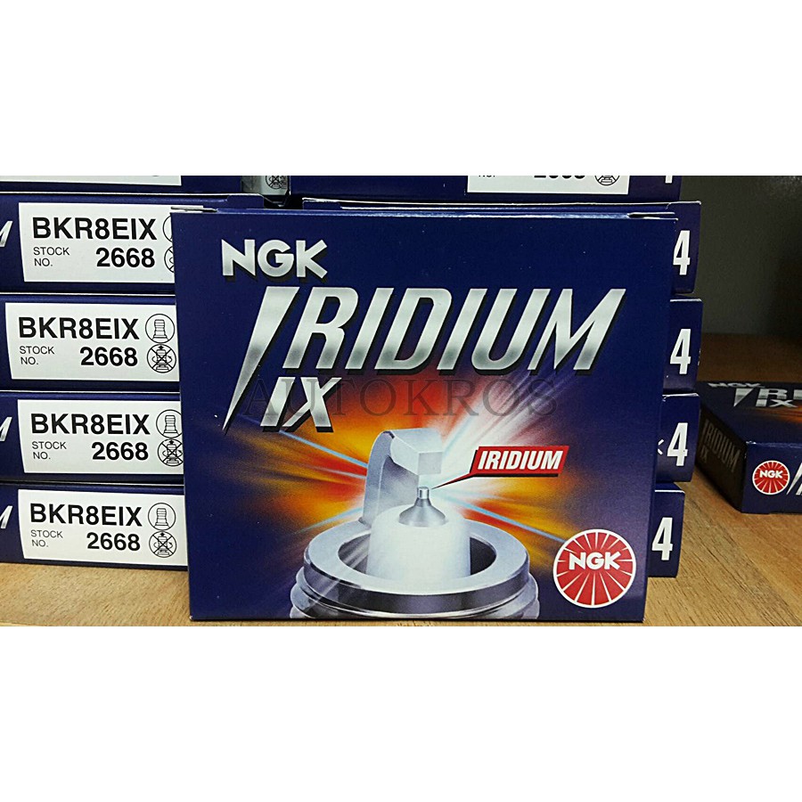 NGK หัวเทียนขั้ว IRIDIUM BKR8EIX -2668- 4 หัว ใช้สำหรับรถยนต์ มอเตอร์ไซค์ - Made in Japan - รูปที่ 2