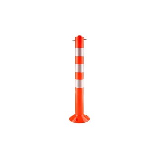 เสาจราจรมีตะขอ แถบเงิน RIGHT 75CM ORANGE | RIGHT | Plastic Flex Bollard w อุปกรณ์ความปลอดภัย สินค้าฮาร์ดแวร์ มหกรรมสินค้