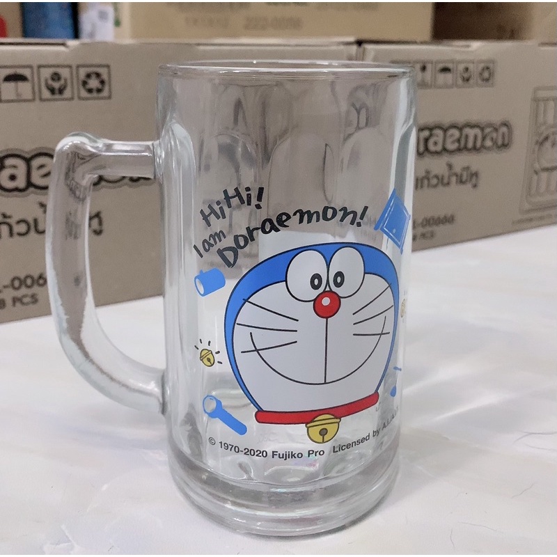 EPL_00666แก้วน้ำมีหูจับ แก้วDoraemon แก้วใส่น้ำ