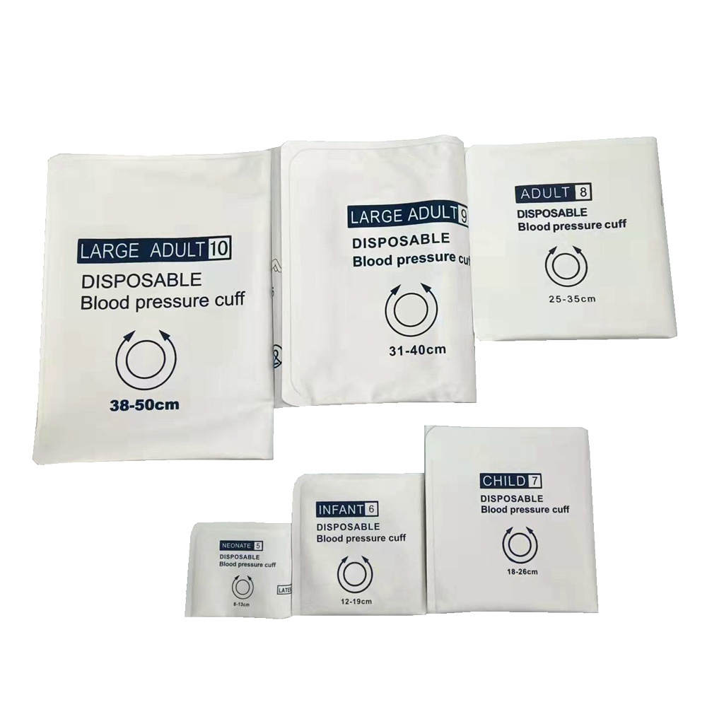 ทิ้ง NIBP Dual Tube Cuff, Medical Upper Arm Cuff, สําหรับ Digital Blood Pressure Monitor Wrap Cuff, 