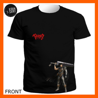 [S-5XL]เสื้อยืดผ้าฝ้าย 100% พิมพ์ลายอนิเมะ Dtf Berserk Guts 30s สีดํา สําหรับผู้ชาย ผู้หญิง