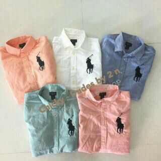 Ralph : Lauren Shirt เสื้อเชิ้ตโปโลสีพื้นสวย แขนยาว ผ้าคอตตอนเนื้อนิ่มๆๆ ทรงสวย ใส่สบายค่ะ งานแท้󾭻