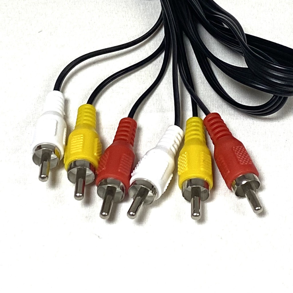 ถูกที่สุด! สาย RCA 6 หัว สาย AV เข้า 3 ออก 3 ยาว 1.5 เมตร