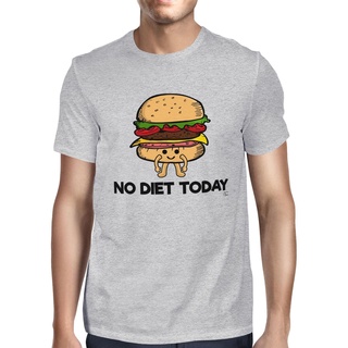 เสื้อยืดผ้าฝ้ายพิมพ์ลายแฟชั่น เสื้อยืด พิมพ์ลาย No Diet Today Burger สไตล์ฮิปฮอป ขายส่ง