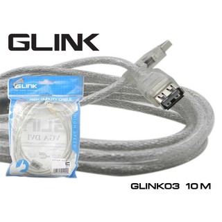 สาย USB AM/AF TO MINI 5P Data + Charger V2.0 ยาว 1.8 M ยี่ห้อ GLINK-03 (สีฟ้า)