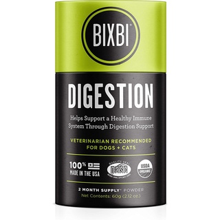 BIXBI Digestion Organic อาหารเสริมสุนัข-แมว ปรับสมดุลลำไส้ บำรุงกระเพาะ ขับถ่ายเป็นปกติ (ผลิตอเมริกา)