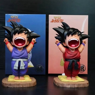 โมเดลฟิกเกอร์ อนิเมะดราก้อนบอล Q Yawning Son Goku ของเล่นสําหรับเด็ก