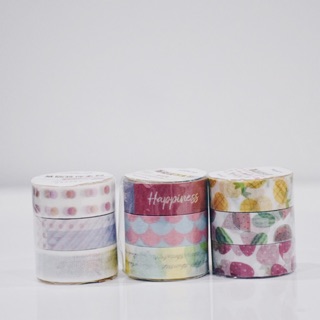 ลด 20% ทั้งร้าน ใช้โค้ด SBC6SU เทปสีสดใสเซ็ตสามม้วน masking tape