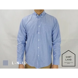 คอปก/แขนยาว(สีอ่อน) 2XL-4XL ผ้า OXFORD ไซส์ใหญ่ - SHIRT LAND เสื้อเชิ้ตผู้ชายแขนสั้น เสื้อคนอ้วน Big size