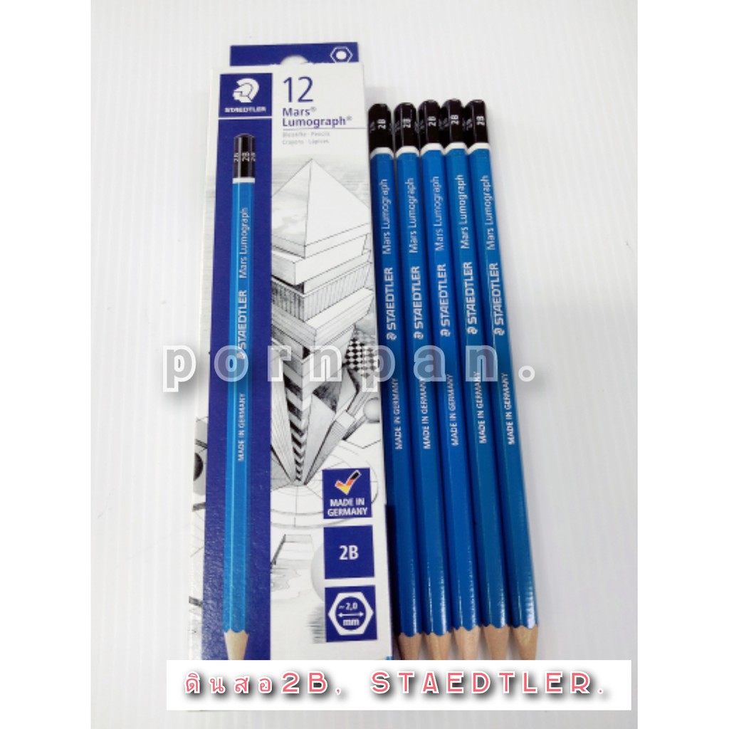 (ชุด6ด้าม) ดินสอ EE 6B  4B  2B  Staedtler Lumograph สเต็ดเลอร์ ลูโมกราฟ Drawing 