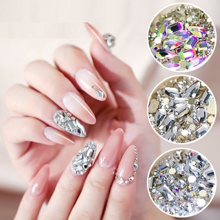 กลิตเตอร์ Rhinestones สําหรับตกแต่งเล็บ 1 กล่อง