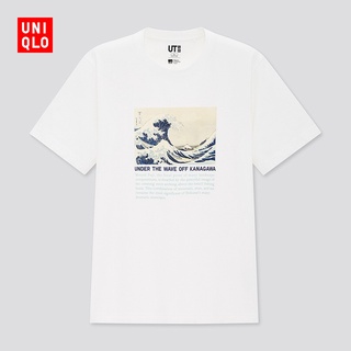 Uniqlo เสื้อยืดลําลอง แขนสั้น พิมพ์ลาย สําหรับผู้ชาย และผู้หญิง ( Ut ) Edo Ukiyo - E ( 431262