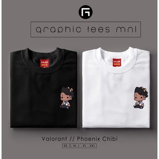 เสื้อยืดกราฟิก MNL Valorant Phoenix นั่ง Chibi เสื้อยืด Unisex ที่กําหนดเองสําหรับผู้หญิงและผู้ Ta6