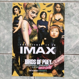 poster IMAX Birds of Prey ขนาด 11.5 X 16.5 นิ้ว (A3) ของแท้