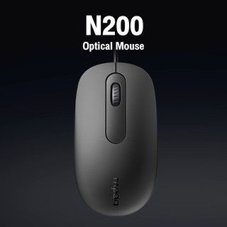 Rapoo เม้าส์มีสาย N200 Wired Optical Mouse (MSN200-BK)