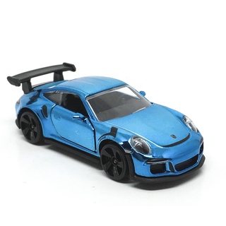 Majorette Porsche 911 GT3 RS - Chrome - Blue Color /Wheels 5LTSB /scale 1/59 (3 inches) no Package