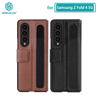 Samsung Galaxy Z Fold 4 เคส NILLKIN เคสโทรศัพท์หนัง PU ฝาพับ พร้อมช่องใส่บัตร สําหรับ Samsung Galaxy Z Fold 4 5G