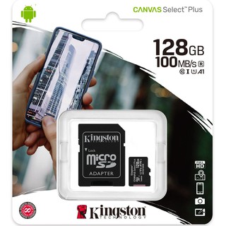 Kingston Micro SD Card Class10 128GB 100Mb/s ประกันศูนย์ไทยตลอดอายุการใช้งาน รุ่น SDCS2/128