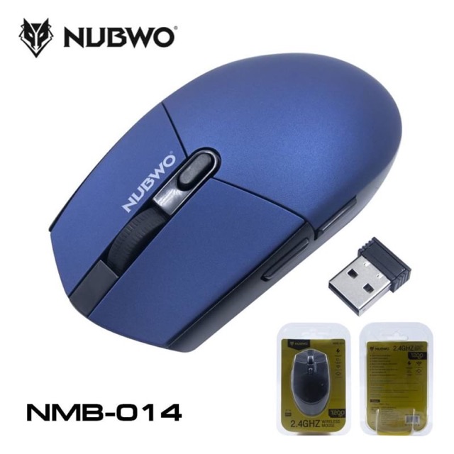NUBWO USB Optical Mouse รุ่น NMB-014เม้าส์ ไร้สาย แบบไร้เสียงคลิก มีโหมดประหยัดถ่าน