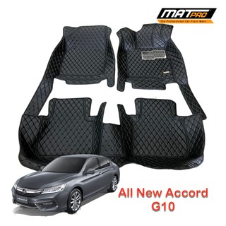 MatPro พรมปูพื้นเข้ารูป 5D 6D Premium Fitted Leather Car Mats สำหรับรถรุ่น New Honda Accord 2019-2021 G10 (Turbo)