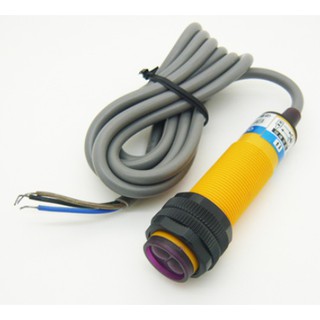 โฟโต้อิเล็กทริคเซนเซอร์ โฟโต้สวิตซ์เซนเซอร์ Photoelectric switch sensor E3F-DS10B2 diameter 18mm distance 10cm