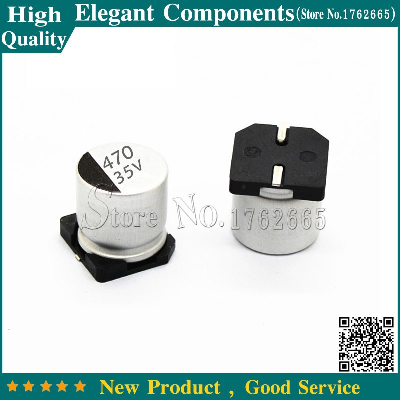 10PCS 470UF 35V 35V 470UF SMD Aluminum Electrolytic Capacitor 35 V / 470 UF Size10*10.5MM