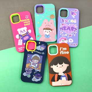 พร้อมส่ง!!เคสไอโฟน i7+ X/Xs XR 11 13 13 Pro Max เคสมือถือนิ่ม TPU งาน2ชิ้น เคสการ์ตูน เคสประกบ