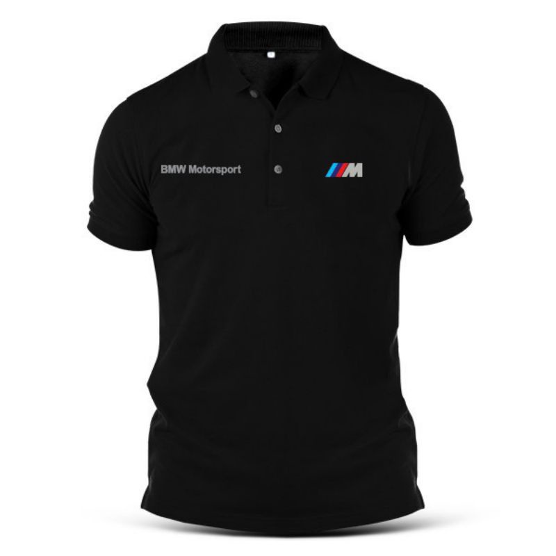 BMW-MOTORSPORT-BRAND-LOGO-POLO-T-SHIRT-COTTON 100%GSM 220-HIGH-QUALITY