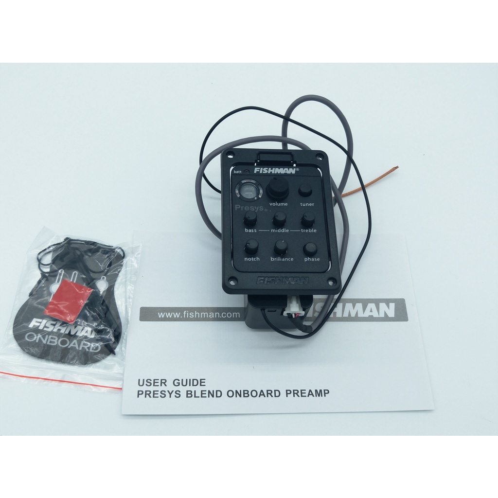JZ- (สต็อก) Presys FISHMAN 201 รุ่นกีตาร์ Preamp EQ Tuner Piezo Pickup Beat กีตาร์อุปกรณ์เสริมใหม่