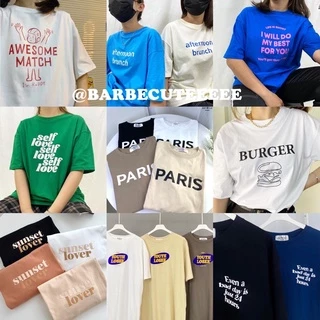 🧑🏻‍🌾🧵ถูกที่สุด ⚡️ เสื้อ oversize โอเวอร์ไซส์ tag : anywear สกรีนชัด ลายสวย ผ้าคอตตอน ใส่คู่แฟนน่ารัก ส่งของทุกวัน