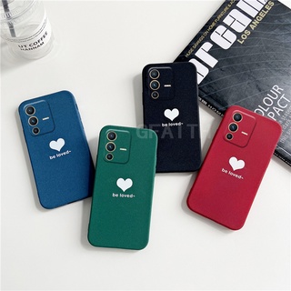 Hot Sales 2022 เคส Vivo V23 5G Y76 V23E T1 Pro Y75 5G Y21A Y33T Y21T New Fashion Fashion Skin Feel Matte Heart Pattern Soft Case Cover เคสโทรศัพท์ VIVO Y15A Y15S Y21s Y21 Y33s 2021